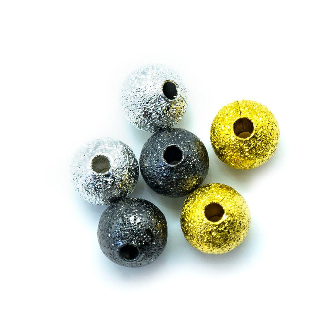 Stardust Beads 8mm Black - Affordable Jewellery Supplies