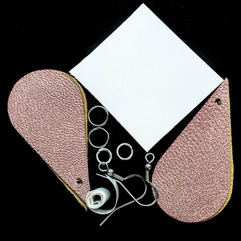 Load image into Gallery viewer, Bunny Earring Kit 5.5mm x 2.7mm Rose Gold Shimmer - Affordable Jewellery Supplies