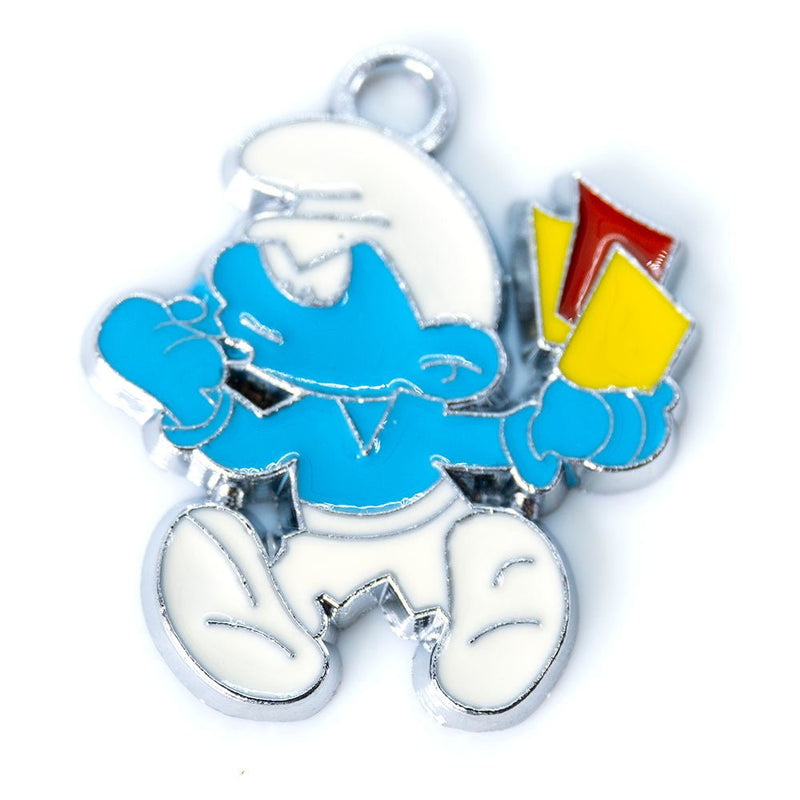 Load image into Gallery viewer, Smurf Enamel Pendant 35mm G - Affordable Jewellery Supplies
