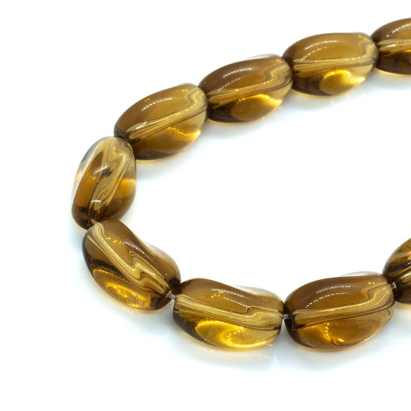 Load image into Gallery viewer, Chinese Crystal Twist Beads 8mm x 12mm x 35cm length Chocolate - Affordable Jewellery Supplies
