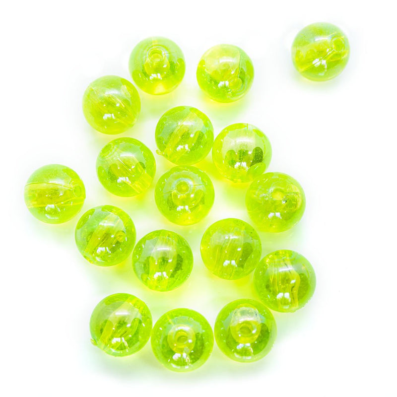 Load image into Gallery viewer, Eco-Friendly Transparent Beads 10mm Lime - Affordable Jewellery Supplies
