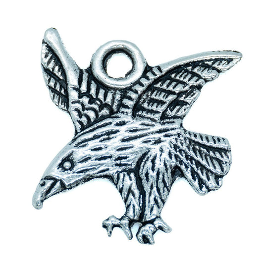 Eagle Charm 22mm x 21mm Antique Silver - Affordable Jewellery Supplies