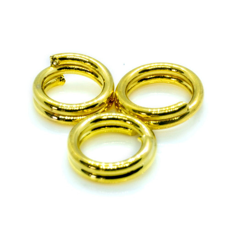 Load image into Gallery viewer, Split Ring 4mm Gold - nickel free - Affordable Jewellery Supplies
