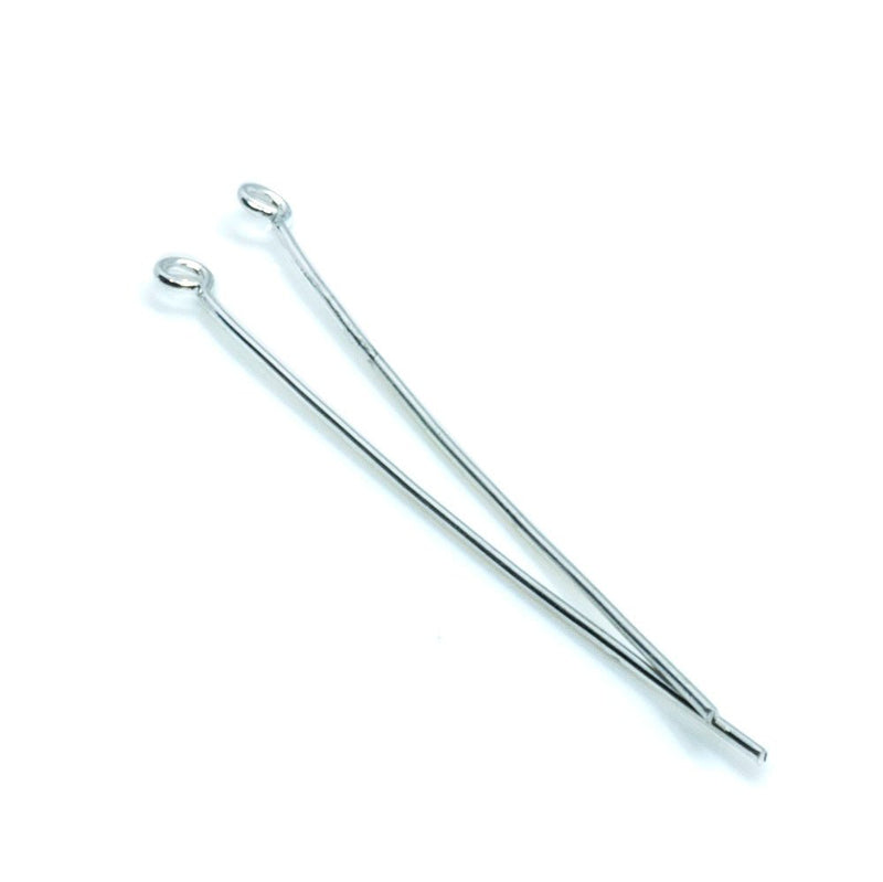 Load image into Gallery viewer, Eyepin - 21 Gauge 5cm Silver Plated - Affordable Jewellery Supplies
