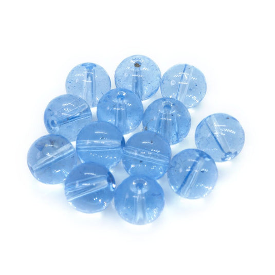 Crystal Glass Smooth Round Beads 6mm Blue - Affordable Jewellery Supplies
