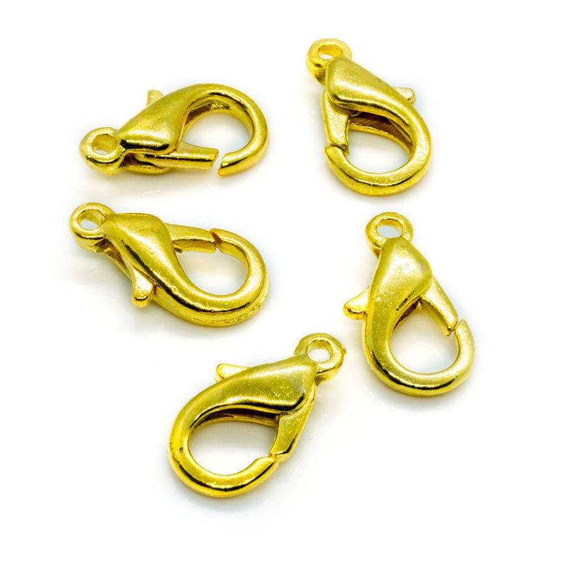 Load image into Gallery viewer, Lobster Claw Clasp 12mm Gold Plated - Affordable Jewellery Supplies
