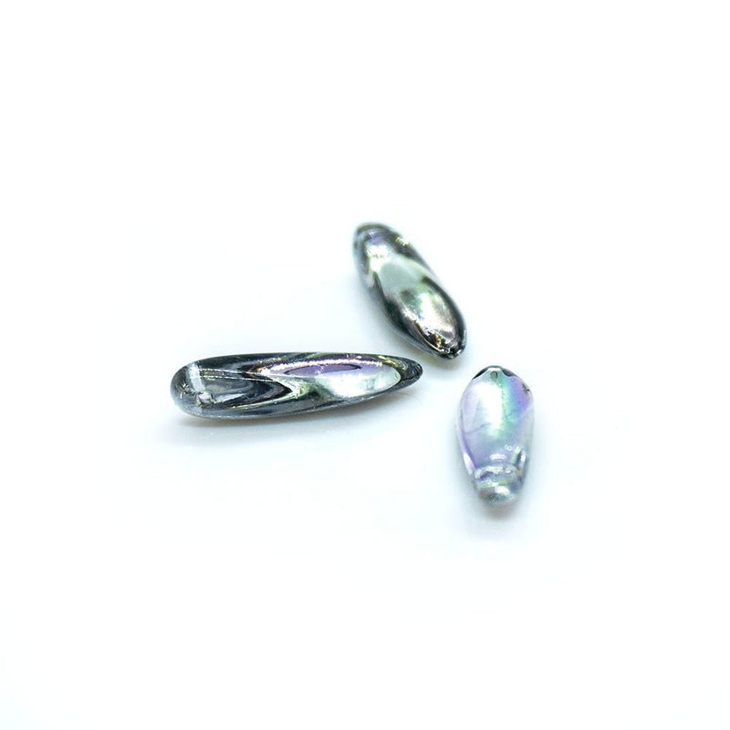 Load image into Gallery viewer, Czech Glass Daggers Crystal Vitrail Light 16mm x 5mm Crystal Vitrail Light - Affordable Jewellery Supplies