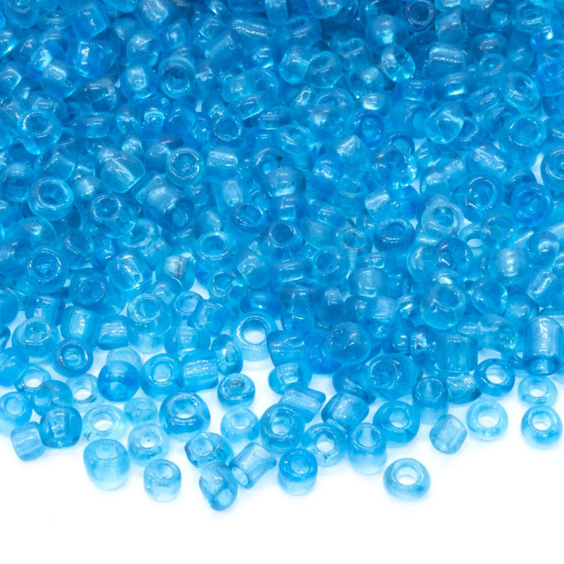 Load image into Gallery viewer, Transparent Seed Beads 11/0 Turquoise - Affordable Jewellery Supplies
