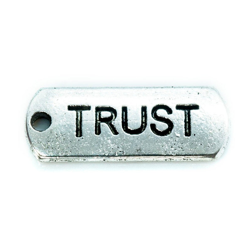 Load image into Gallery viewer, Inspirational Message Pendant 21mm x 8mm x 2mm Trust - Affordable Jewellery Supplies
