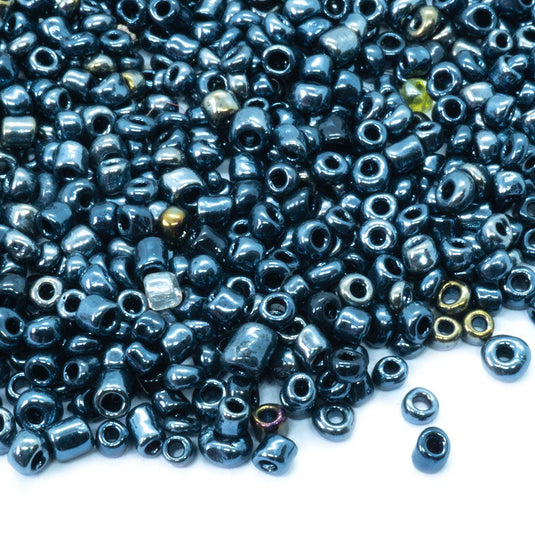 Metallic Seed Beads 11/0 Hematite - Affordable Jewellery Supplies
