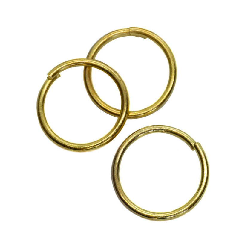 Load image into Gallery viewer, Jump Rings Round 22 Gauge 10mm Gold - Affordable Jewellery Supplies
