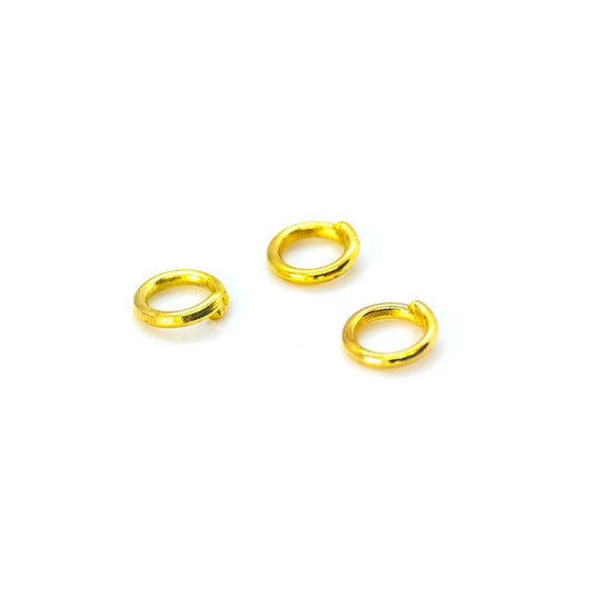Jump Rings Round 22 Gauge 4mm Gold - Affordable Jewellery Supplies