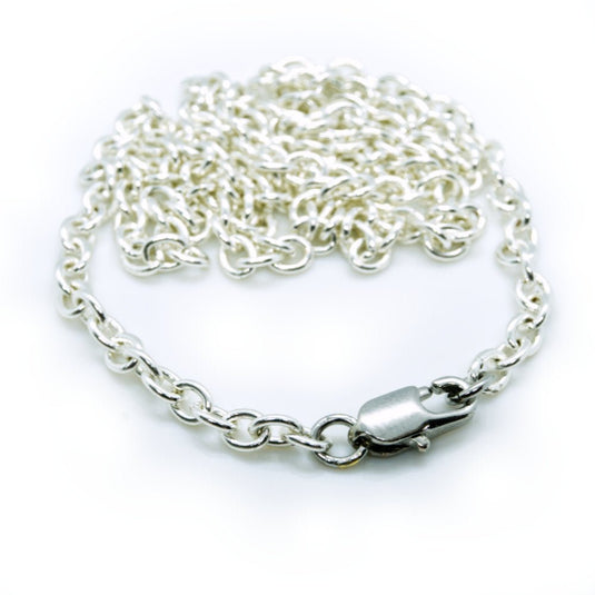 Stainless Steel Cable Chain with Lobster Claw Clasp 46cm x 4mm Stainless Steel - Affordable Jewellery Supplies