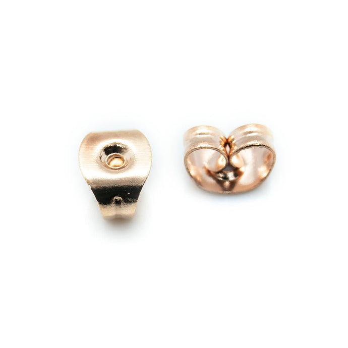 Earring Back Butterfly 6mm x 4.5mm x 3mm Rose Gold - Affordable Jewellery Supplies