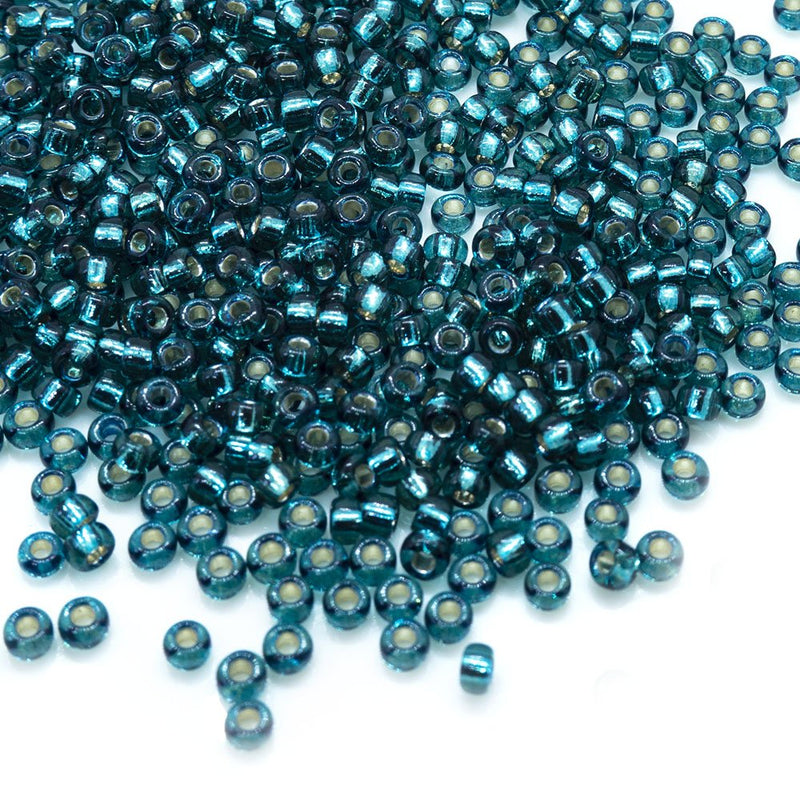 Load image into Gallery viewer, Miyuki Rocailles Silver Lined Seed Beads 11/0 Teal - Affordable Jewellery Supplies
