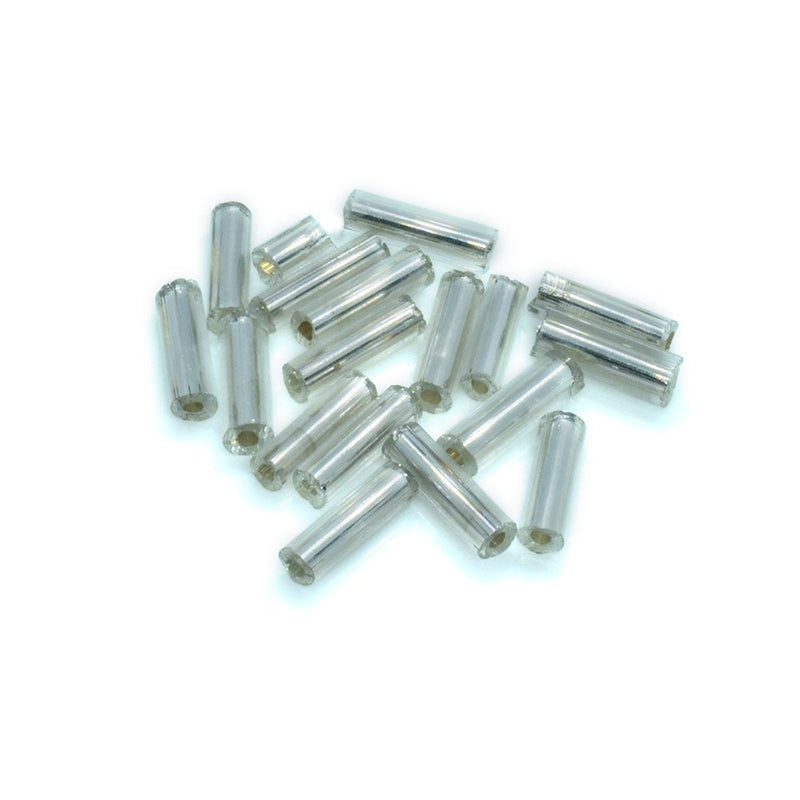 Load image into Gallery viewer, Bugle Beads 6.35mm Silver - Affordable Jewellery Supplies
