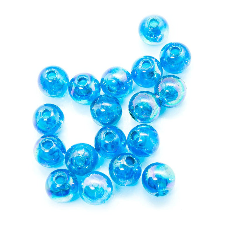 Load image into Gallery viewer, Eco-Friendly Transparent Beads 6mm Dark Blue - Affordable Jewellery Supplies
