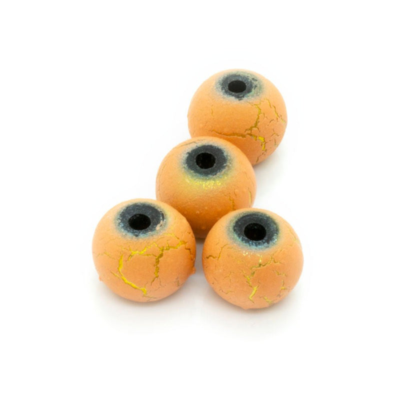 Load image into Gallery viewer, Gold Desert Sun Beads 8mm Peach - Affordable Jewellery Supplies