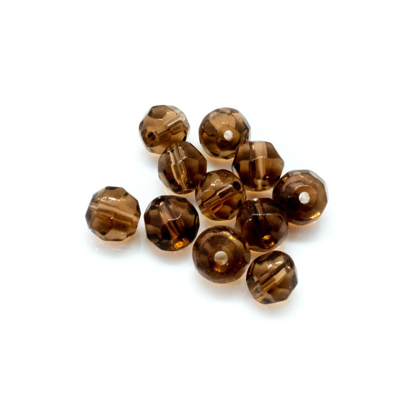 Load image into Gallery viewer, Crystal Glass Faceted Round 6mm Topaz - Affordable Jewellery Supplies
