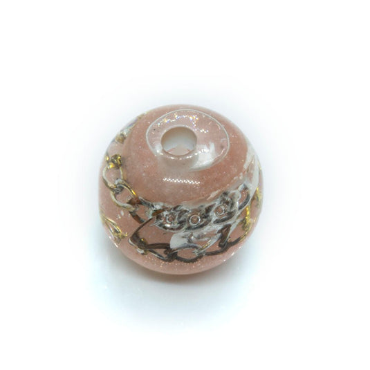 Resin Chain Bead 15mm Peach - Affordable Jewellery Supplies