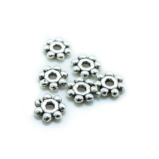 Beaded Rondelle Spacer Bead 4mm x 1mm Silver - Affordable Jewellery Supplies