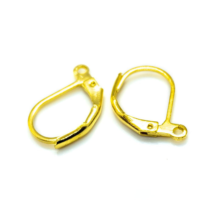 Leverback Earwire 15mm x 10mm Gold - Affordable Jewellery Supplies