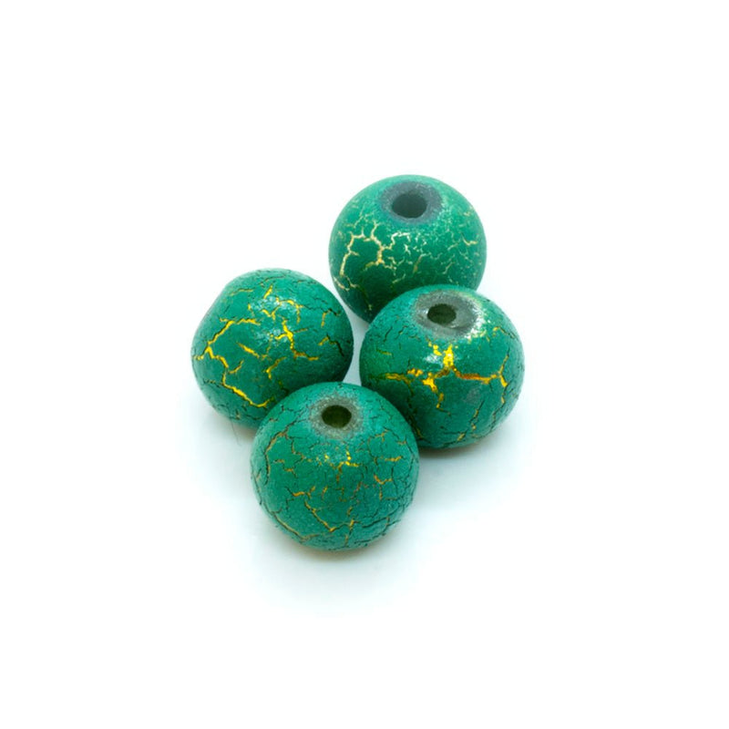 Load image into Gallery viewer, Gold Desert Sun Beads 8mm Green - Affordable Jewellery Supplies