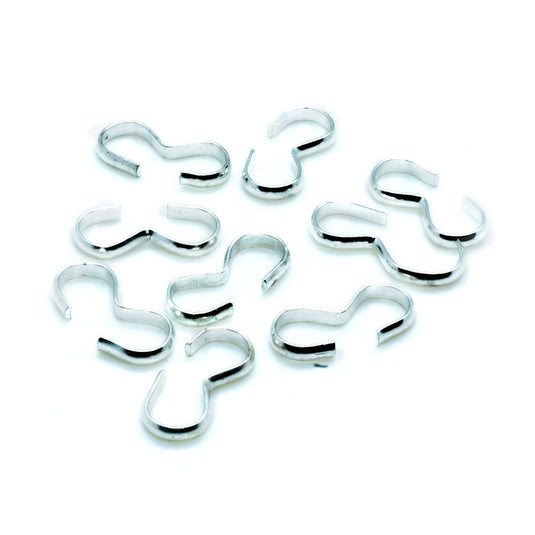 Link - Figure 8 14mm x 7mm Silver - Affordable Jewellery Supplies