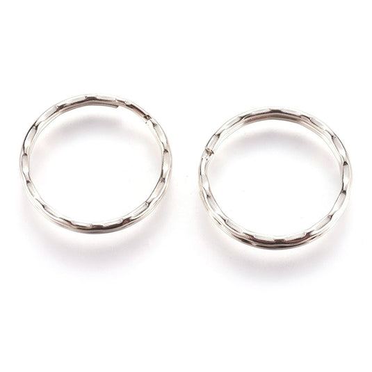 Split Ring 25mm x 1.5mm Silver - Affordable Jewellery Supplies