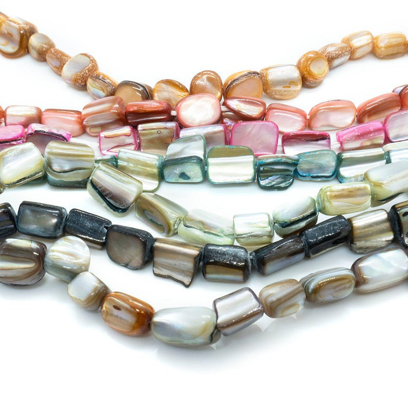 Load image into Gallery viewer, Mother of Pearl 40cm length Teal - Affordable Jewellery Supplies