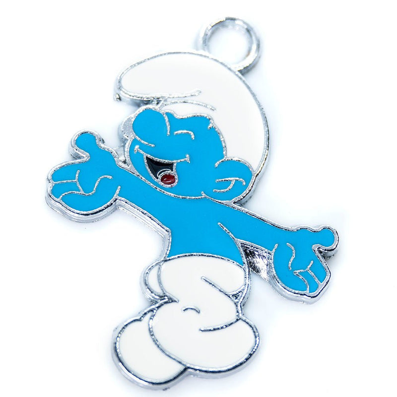 Load image into Gallery viewer, Smurf Enamel Pendant 35mm O - Affordable Jewellery Supplies
