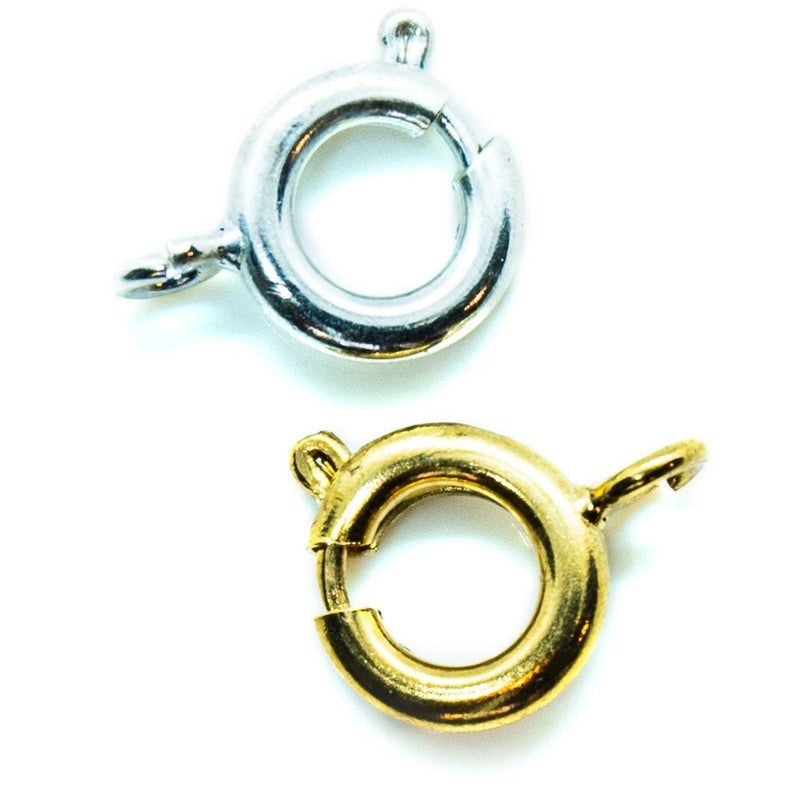 Load image into Gallery viewer, Springring Clasps 8mm Gold - Affordable Jewellery Supplies