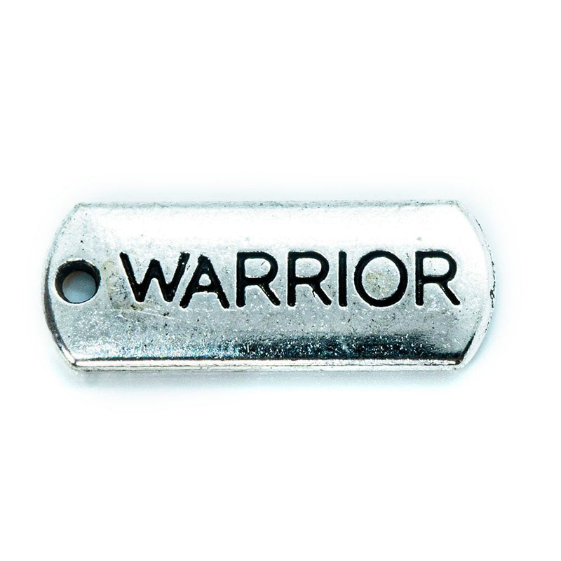 Load image into Gallery viewer, Inspirational Message Pendant 21mm x 8mm x 2mm Warrior - Affordable Jewellery Supplies
