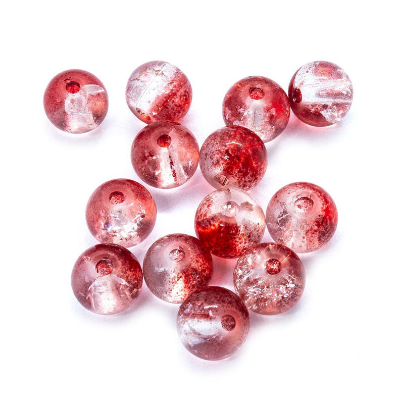 Load image into Gallery viewer, Glass Crackle Beads 6mm Red - Affordable Jewellery Supplies
