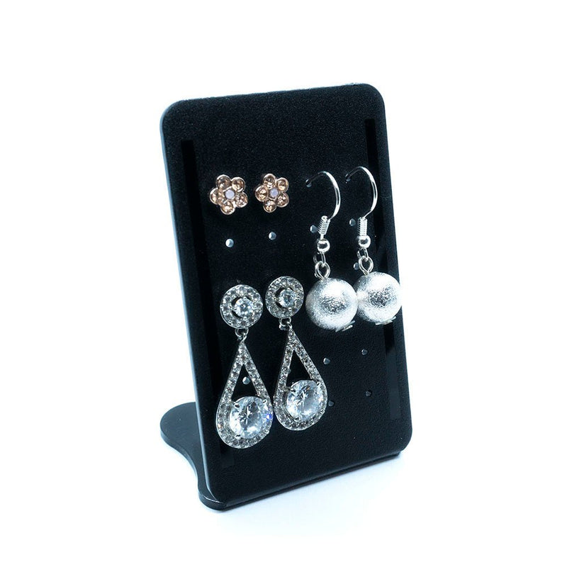 Load image into Gallery viewer, Acrylic Earring Display Stand 47mm x 76mm x 38mm Black - Affordable Jewellery Supplies
