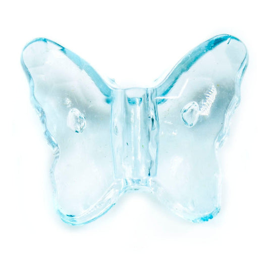 Acrylic Butterfly Bead 10mm x 8mm Aqua - Affordable Jewellery Supplies