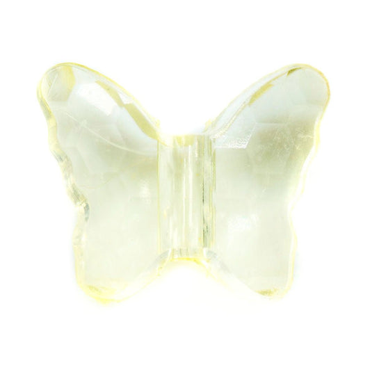 Acrylic Butterfly Bead 10mm x 8mm Light Lemon - Affordable Jewellery Supplies