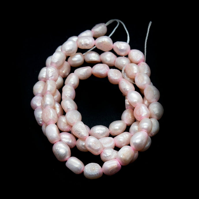 Natural Cultured Freshwater Pearls - Rice 5-6mm x 4-5mm Pink - Affordable Jewellery Supplies