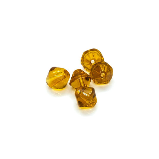 Crystal Glass Bicone 6mm Topaz - Affordable Jewellery Supplies