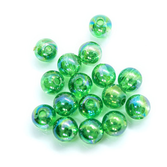 Eco-Friendly Transparent Beads 6mm Emerald - Affordable Jewellery Supplies