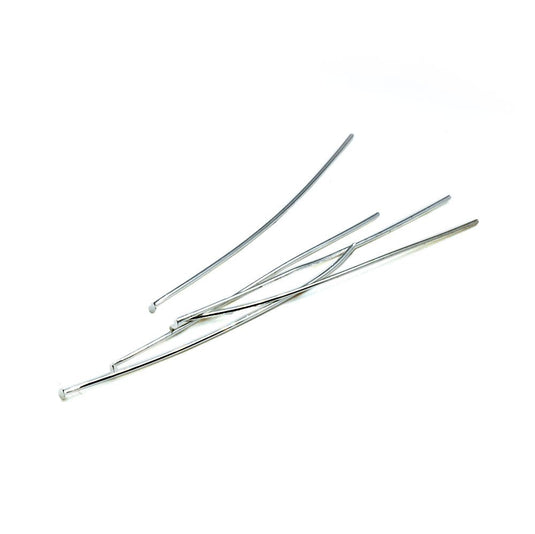 Headpins Plated 10g Pack 5cm Silver Plated - Affordable Jewellery Supplies