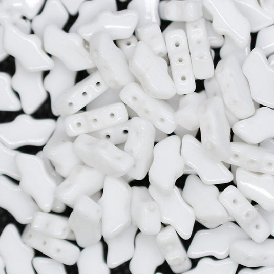 Delos Par Puca 11 mm x 6 mm Opaque White - Affordable Jewellery Supplies