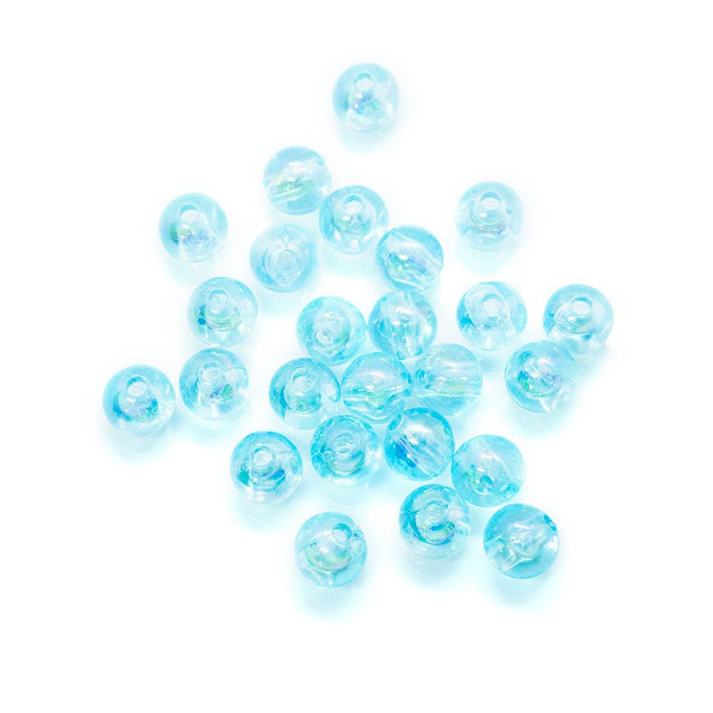 Load image into Gallery viewer, Eco-Friendly Transparent Beads 6mm Sky Blue - Affordable Jewellery Supplies
