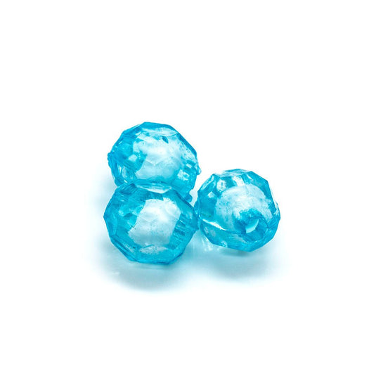 Bead in Bead Faceted Round 8mm Aquamarine - Affordable Jewellery Supplies
