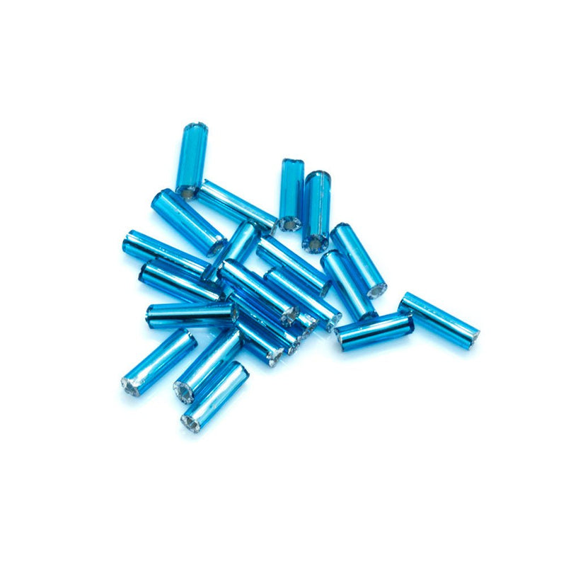 Load image into Gallery viewer, Bugle Beads 6.35mm Teal - Affordable Jewellery Supplies
