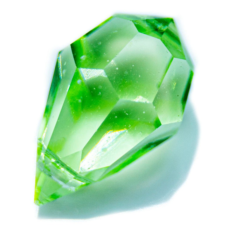 Load image into Gallery viewer, Czech Glass Faceted Drop 10mm x 6mm Chrysolite - Affordable Jewellery Supplies
