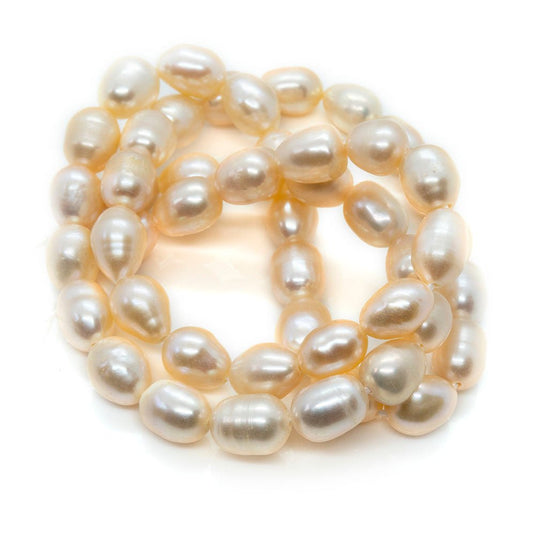 A Grade Natural Cultured Freshwater Pearls - Rice 6-7mm Natural Pink - Affordable Jewellery Supplies