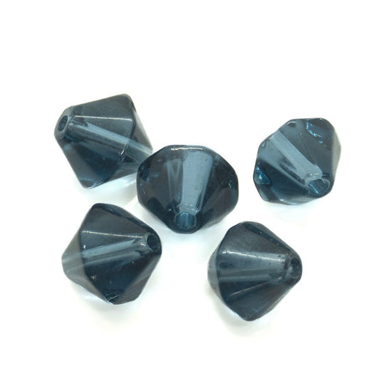 Crystal Glass Bicone 8mm Sapphire - Affordable Jewellery Supplies
