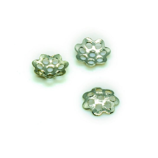 Bead Caps Flower 6mm Nickel - Affordable Jewellery Supplies