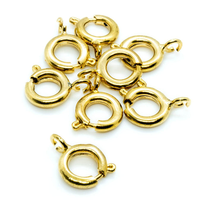 Springring Clasps 6mm Gold - Affordable Jewellery Supplies